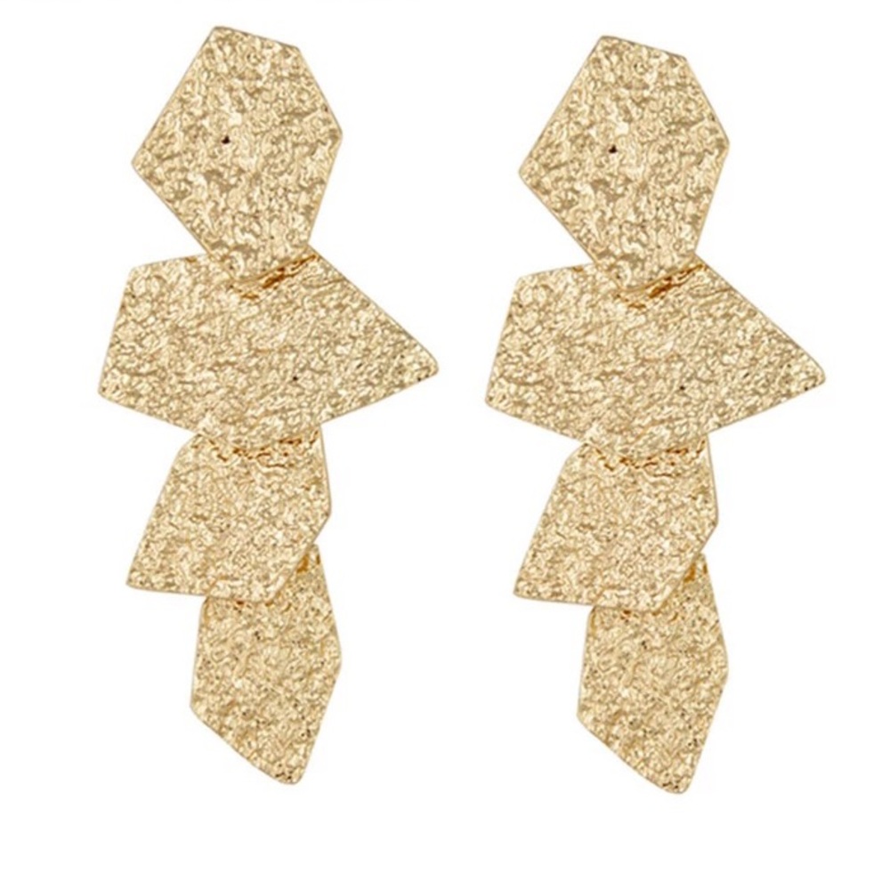 Silver Irregular Metal Modern Earrings